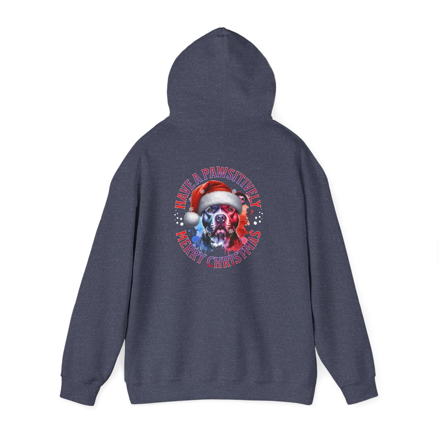 Christmas Pack Pit Bull Hoodie – "Have a Pawsitively Merry Christmas" Festive Sweatshirt