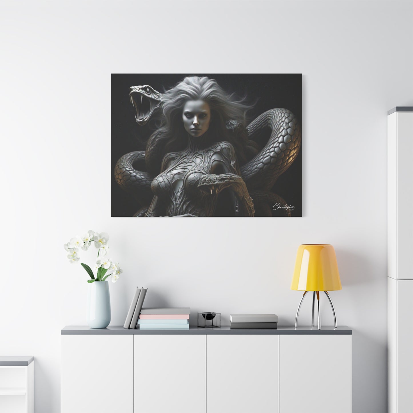Serpent Goddess Matte Canvas Wall Art