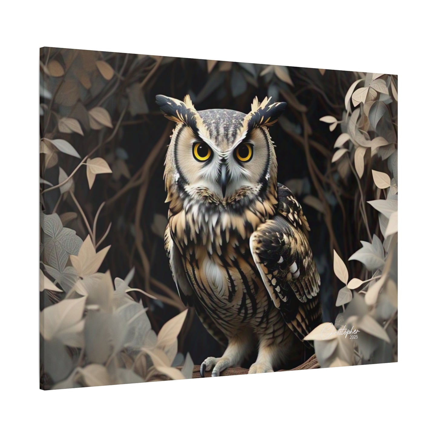 Realistic Owl Canvas Art - Nature Wall Decor for Home & Office