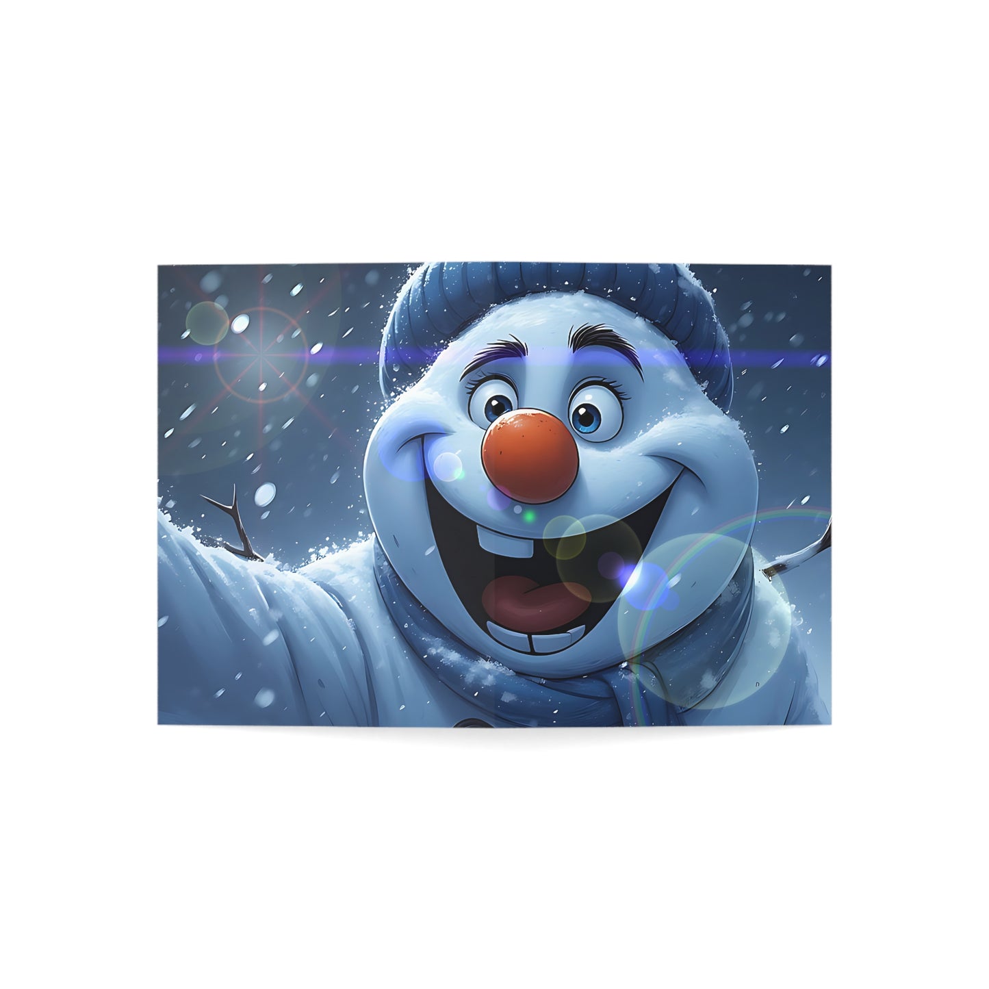 Festive Winter (Christmas Selfies) Greeting Cards - Snowman Designs (1, 10, 30, 50pcs)