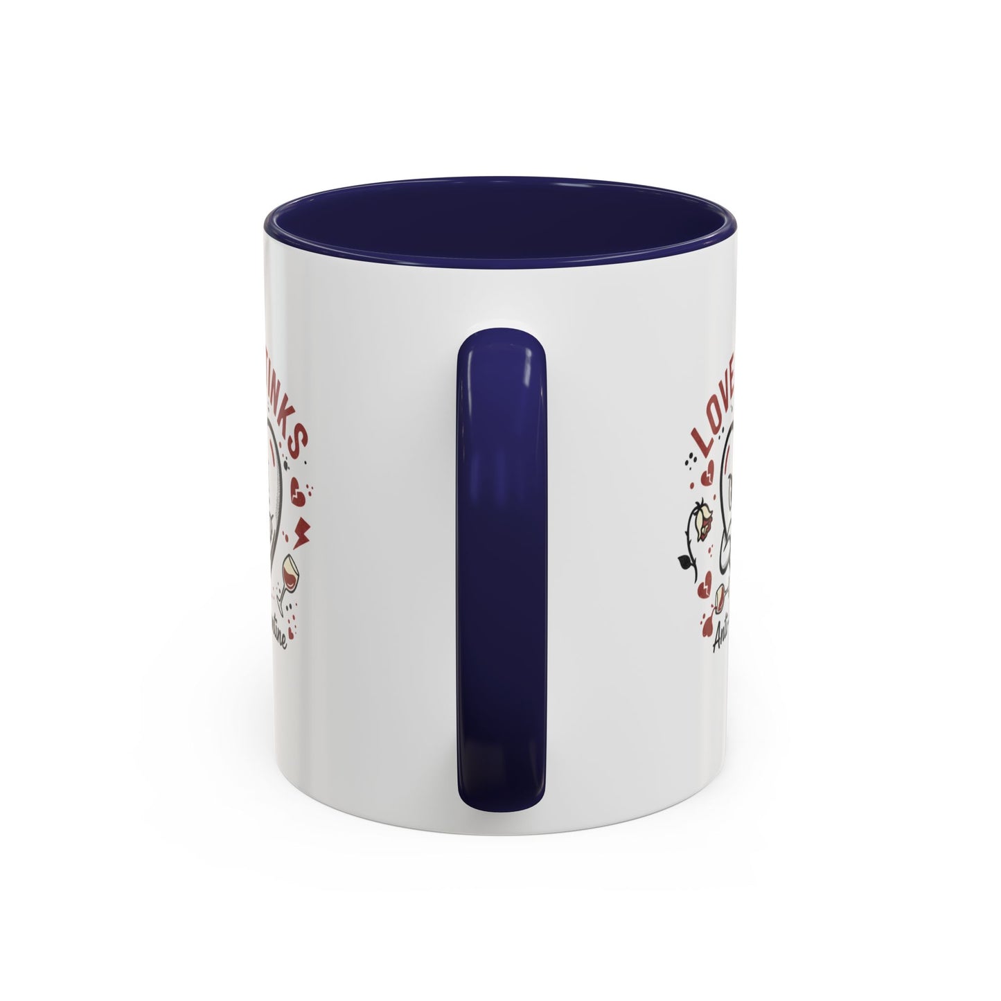Coffee Mug — "Love Stinks" Anti-Valentine Heart Accent Mug (11/15oz)
