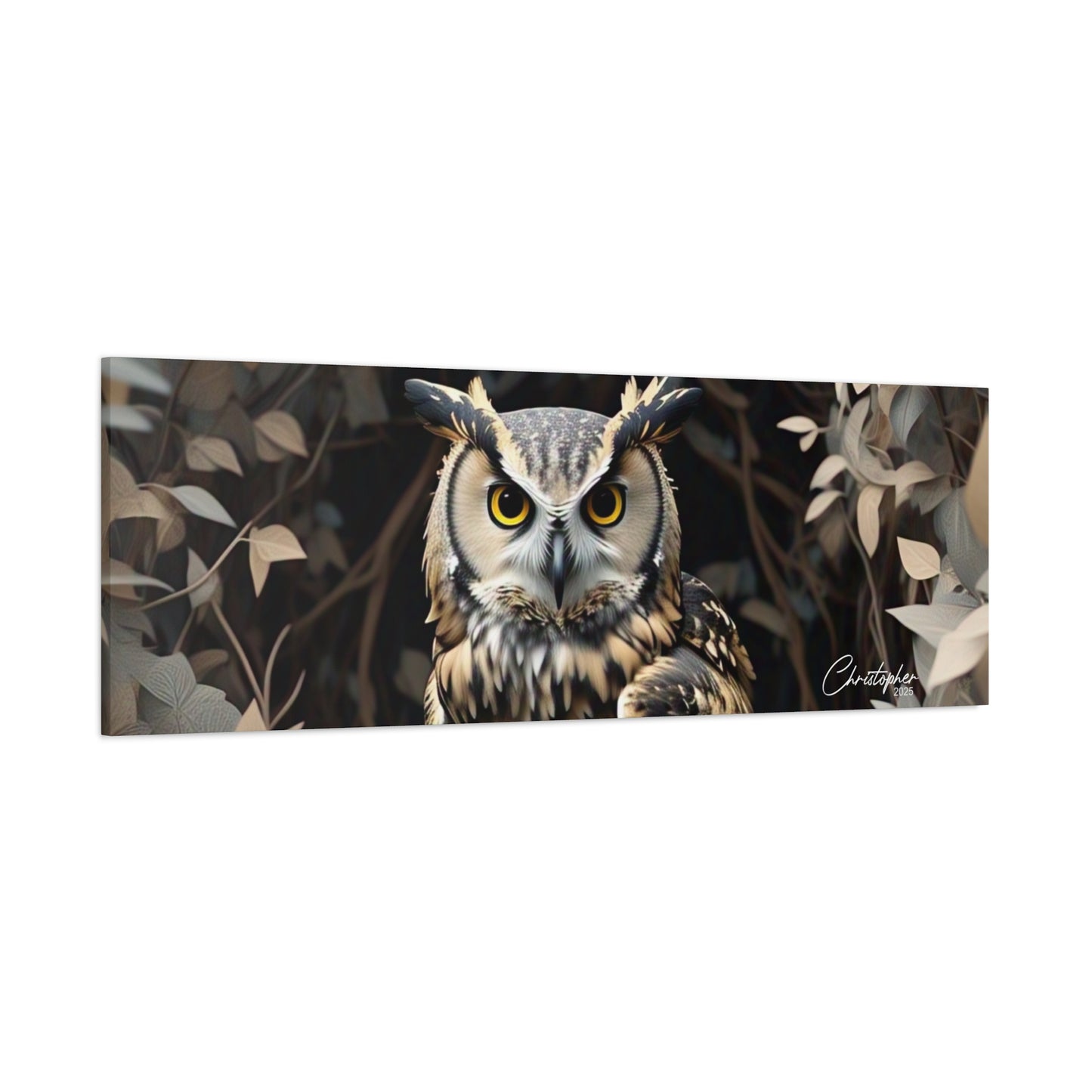 Realistic Owl Canvas Art - Nature Wall Decor for Home & Office