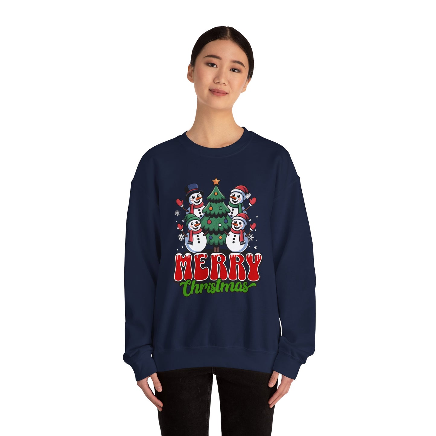 Merry Christmas Snowman Crewneck Sweatshirt