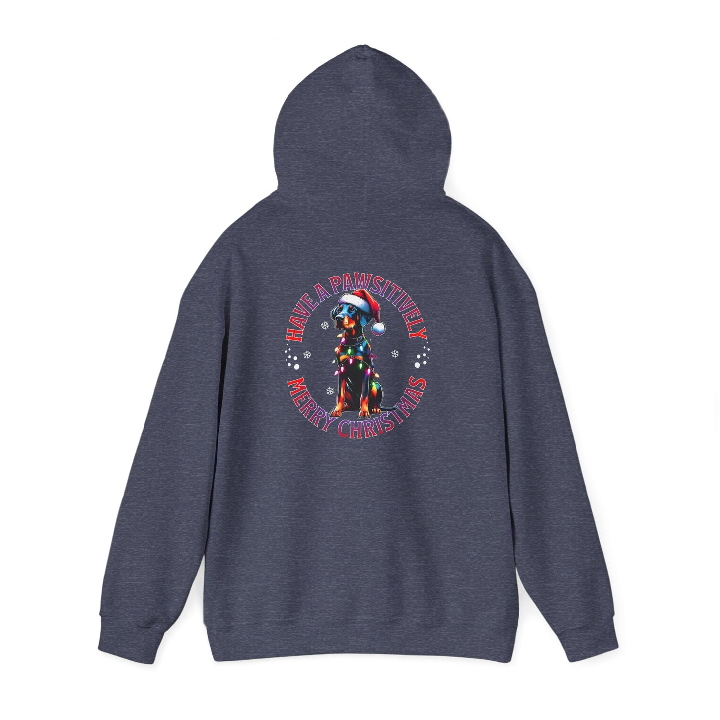 Christmas Pack Dobie Hoodie — “Have a Pawsitively Merry Christmas” Festive Dog Sweatshirt
