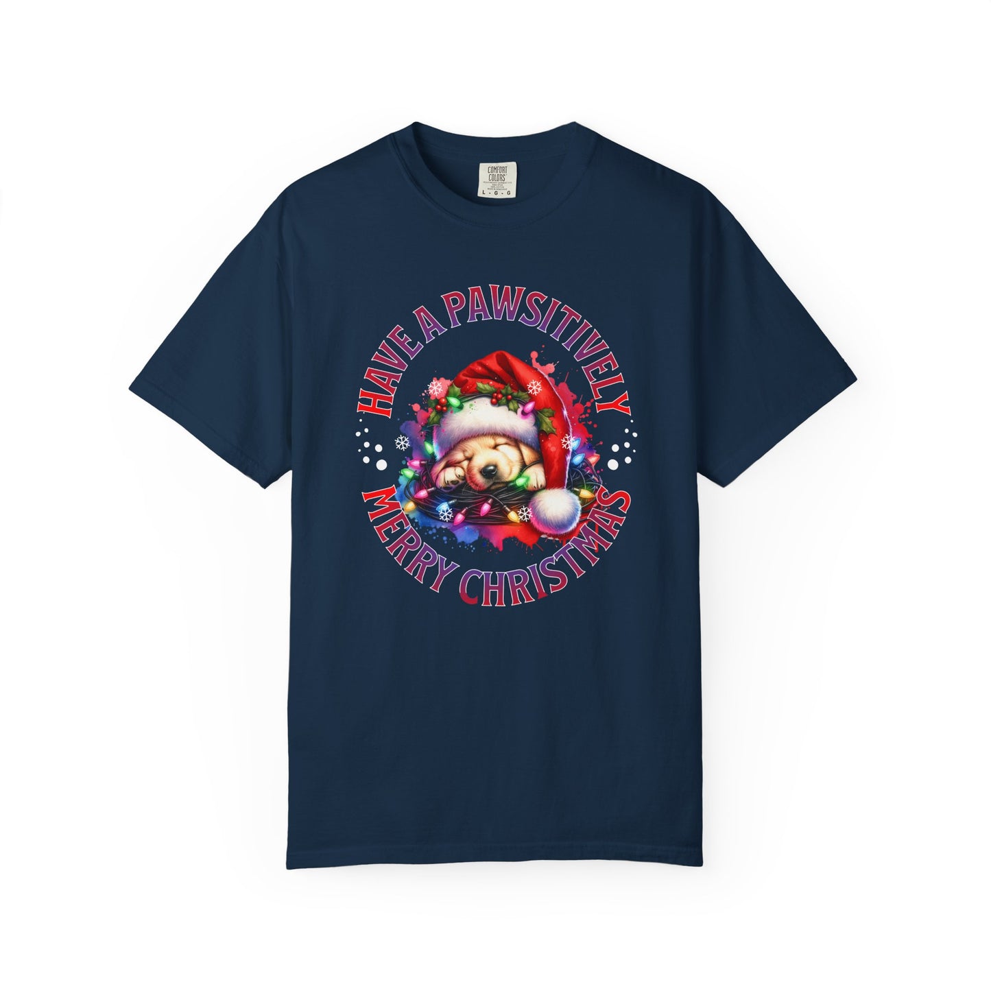Christmas Puppy T-Shirt — "Have a Pawsitively Merry Christmas" Holiday Tee