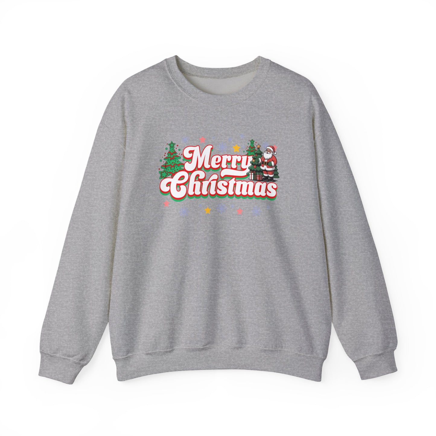 Merry Christmas Crewneck Sweatshirt — Festive Holiday Graphic Sweatshirt