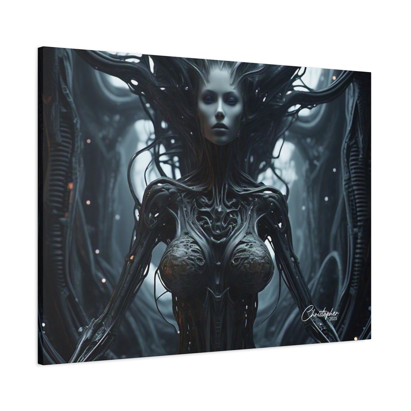 Futuristic Matte Canvas Wall Art – 1.25" Stretched