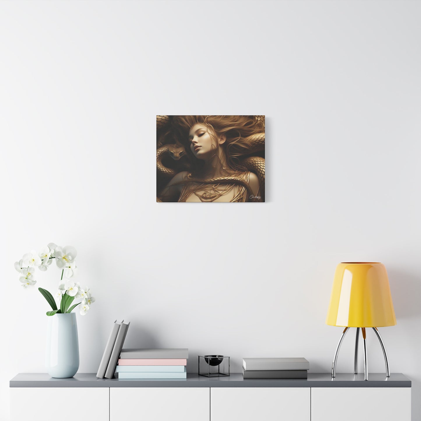 Goddess of Serpents Canvas Art - Stretched Matte Wall Decor