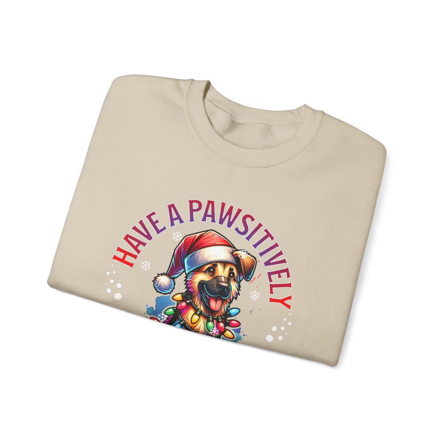 Christmas German Shepard Sweatshirt – "Have a Pawsitively Merry Christmas" Crewneck