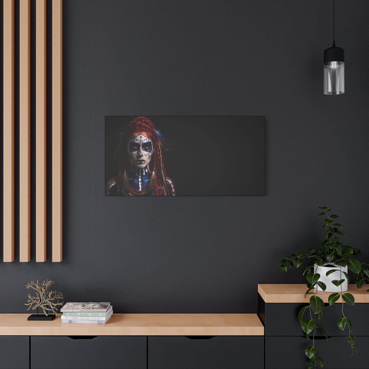 Colorful Tribal Art Canvas Print - Bohemian Home Decor