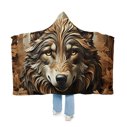 Cozy Wolf Snuggle Blanket, Warm Throw for Camping, Home Decor, Gifts for Nature Lovers, Fall Collectibles, Boho Style Blanket