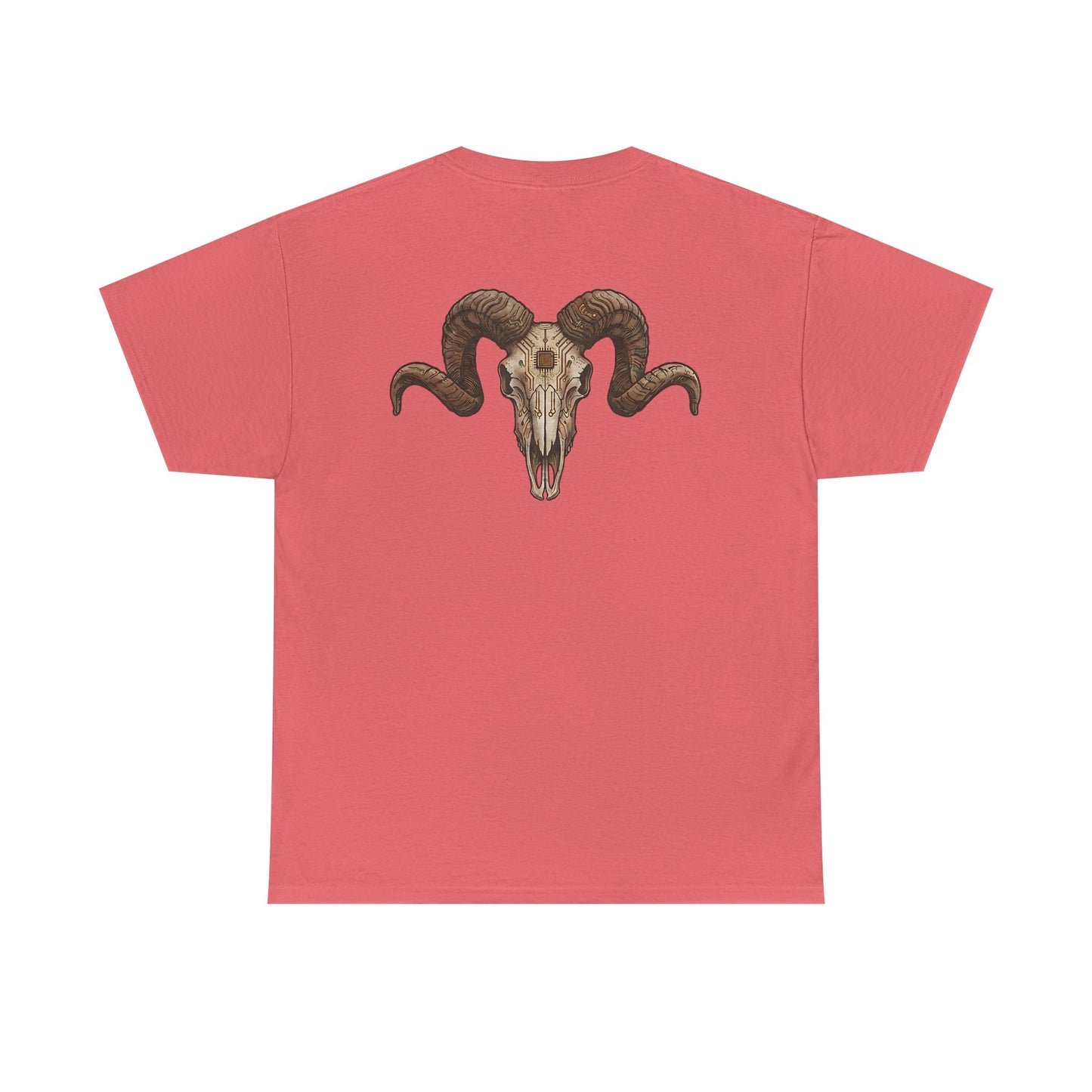 Ram Skull Graphic Tee Double Sided no background on the Back — Christmas Valley, Oregon Vintage Western T-Shirt