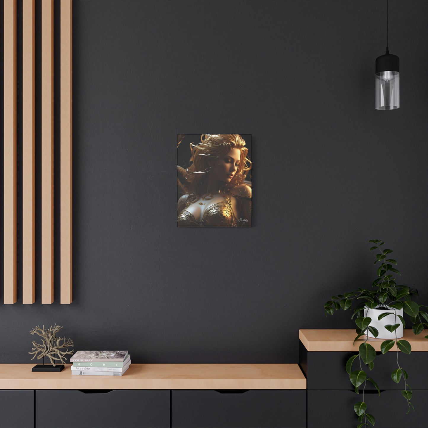 Fantasy Art Canvas Print - Serpent Goddess Home Decor