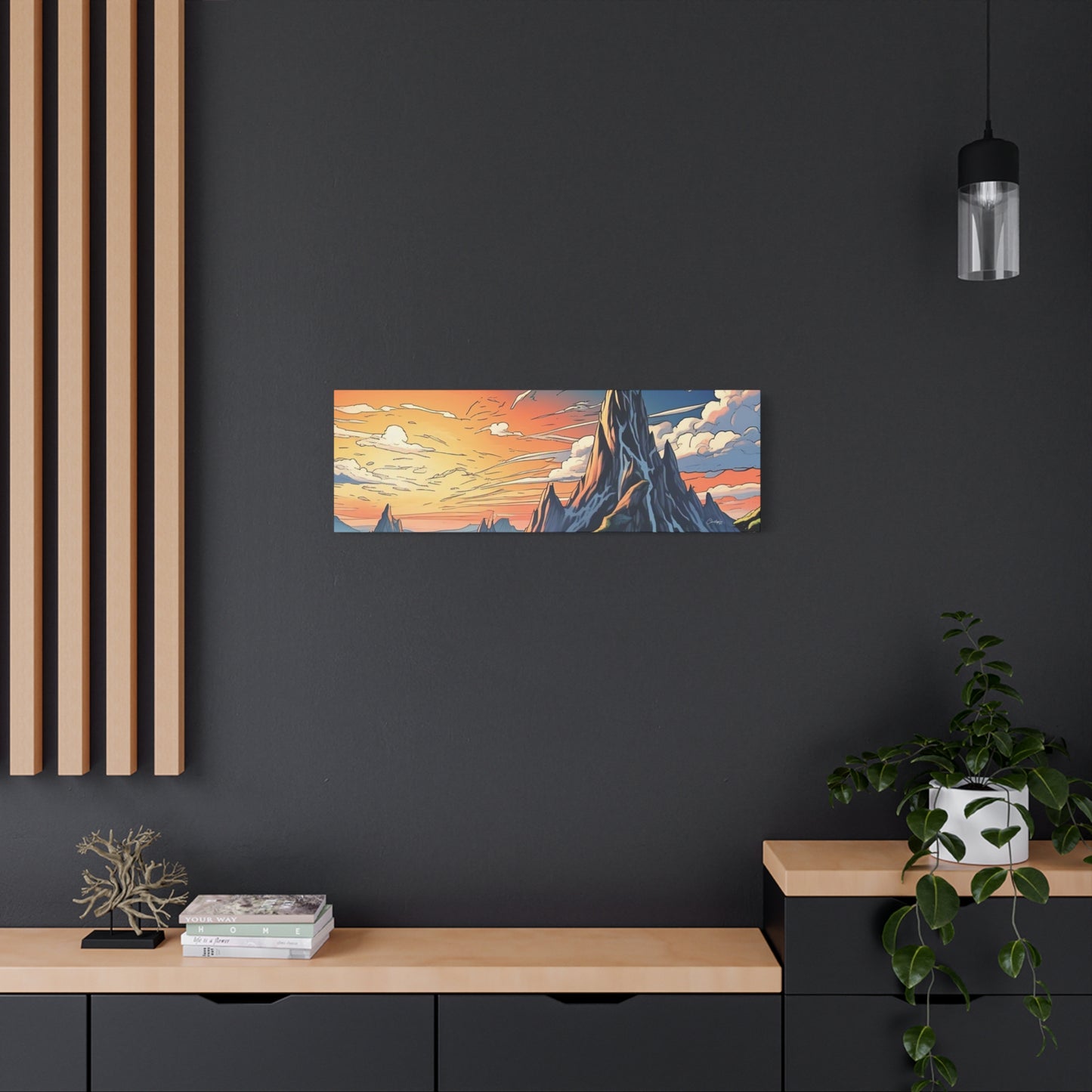 Stretched Canvas Art Print, Mountain Sunrise Landscape Decor, Wall Art for Home, Gift for Nature Lovers, Perfect for Living Room, [...]