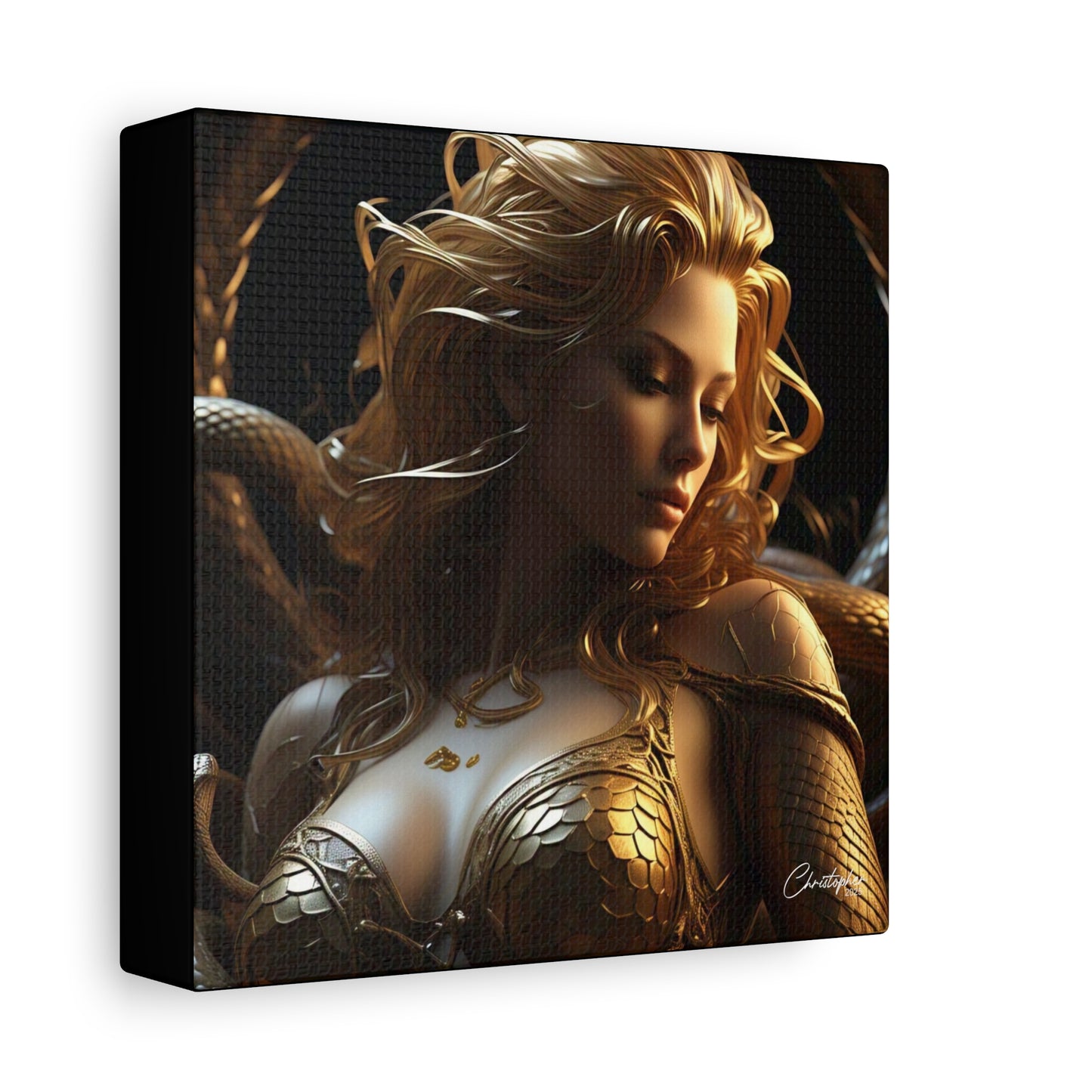 Fantasy Art Canvas Print - Serpent Goddess Home Decor