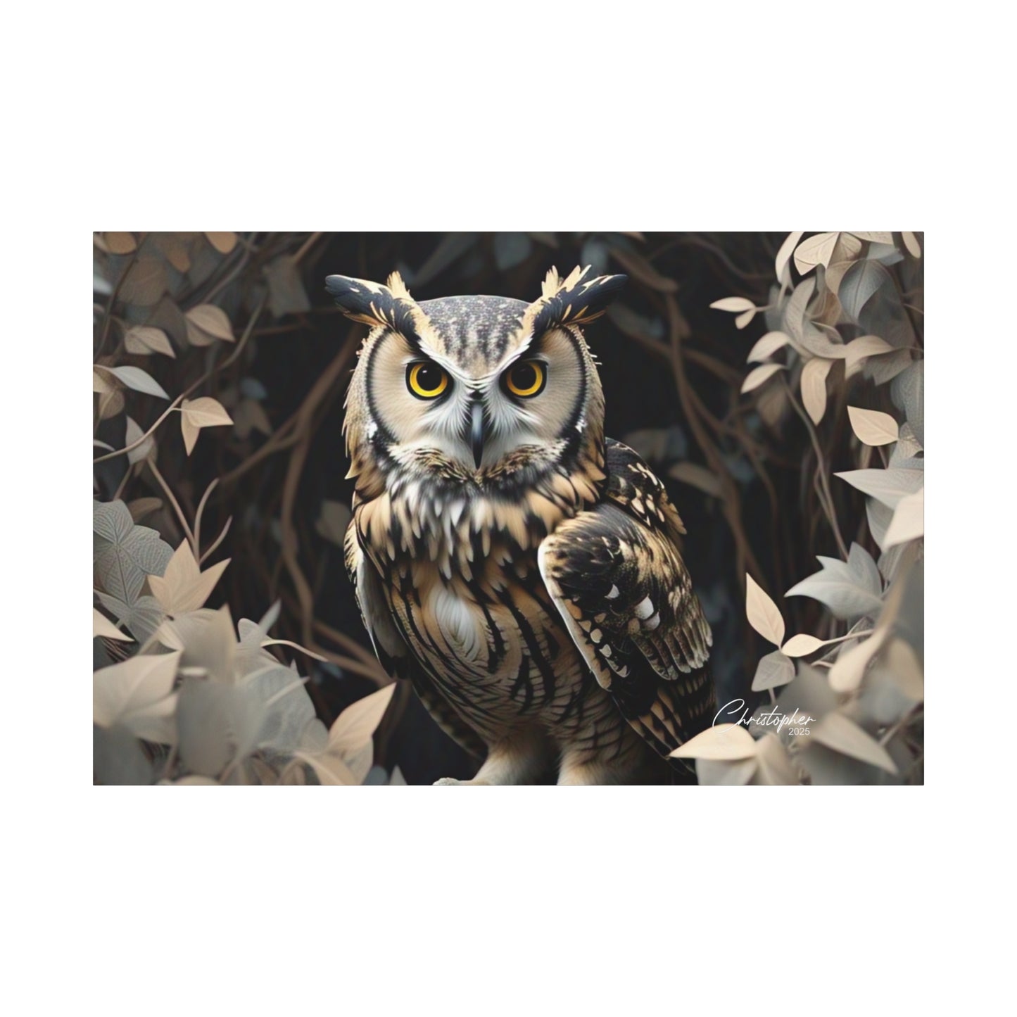 Realistic Owl Canvas Art - Nature Wall Decor for Home & Office