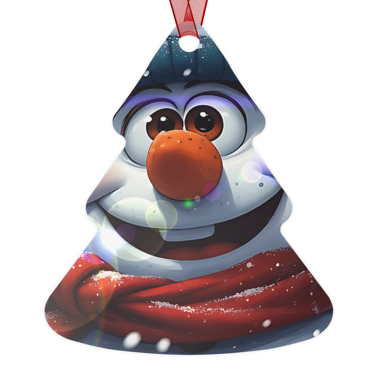 Festive Snowman Bell Metal Ornament — Cute Holiday Tree Decoration