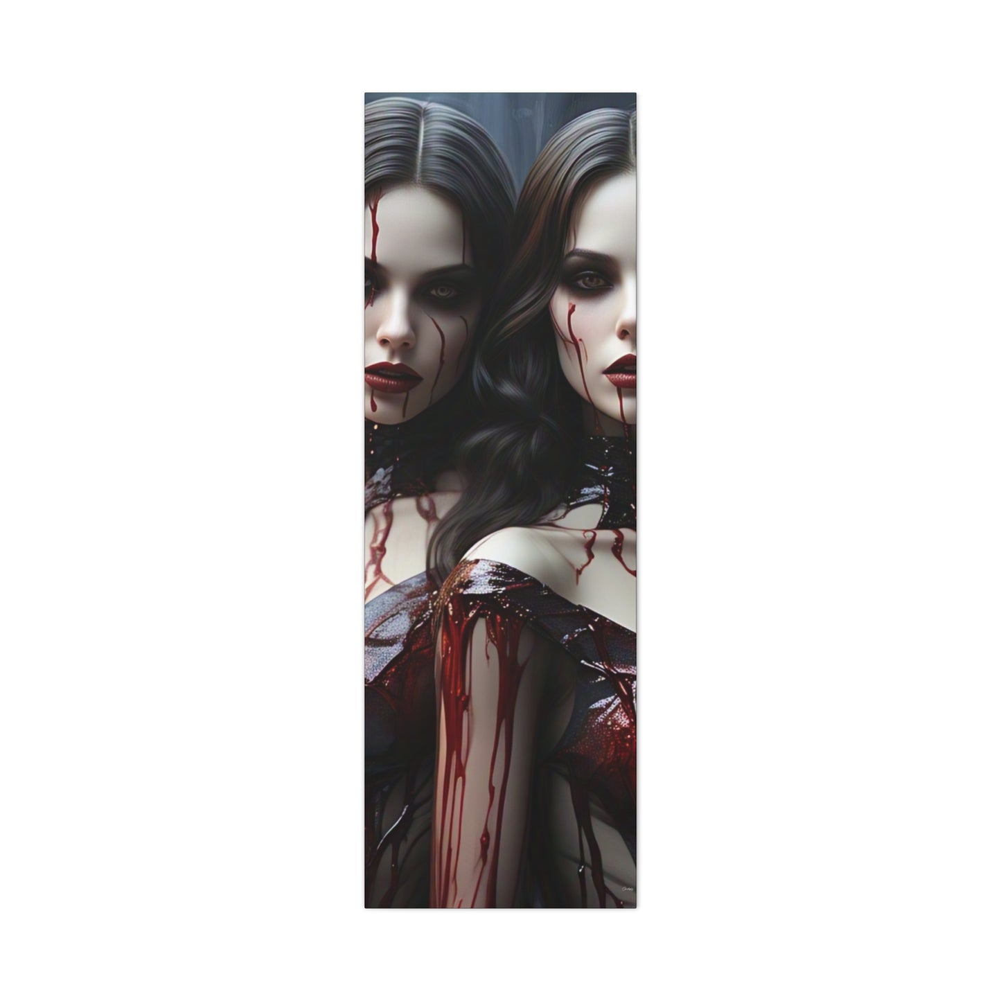 Gothic Vampire Canvas Art, Wall Decor, Horror Artwork, Halloween Home Decor, Spooky Room Accent, Unique Gift Idea