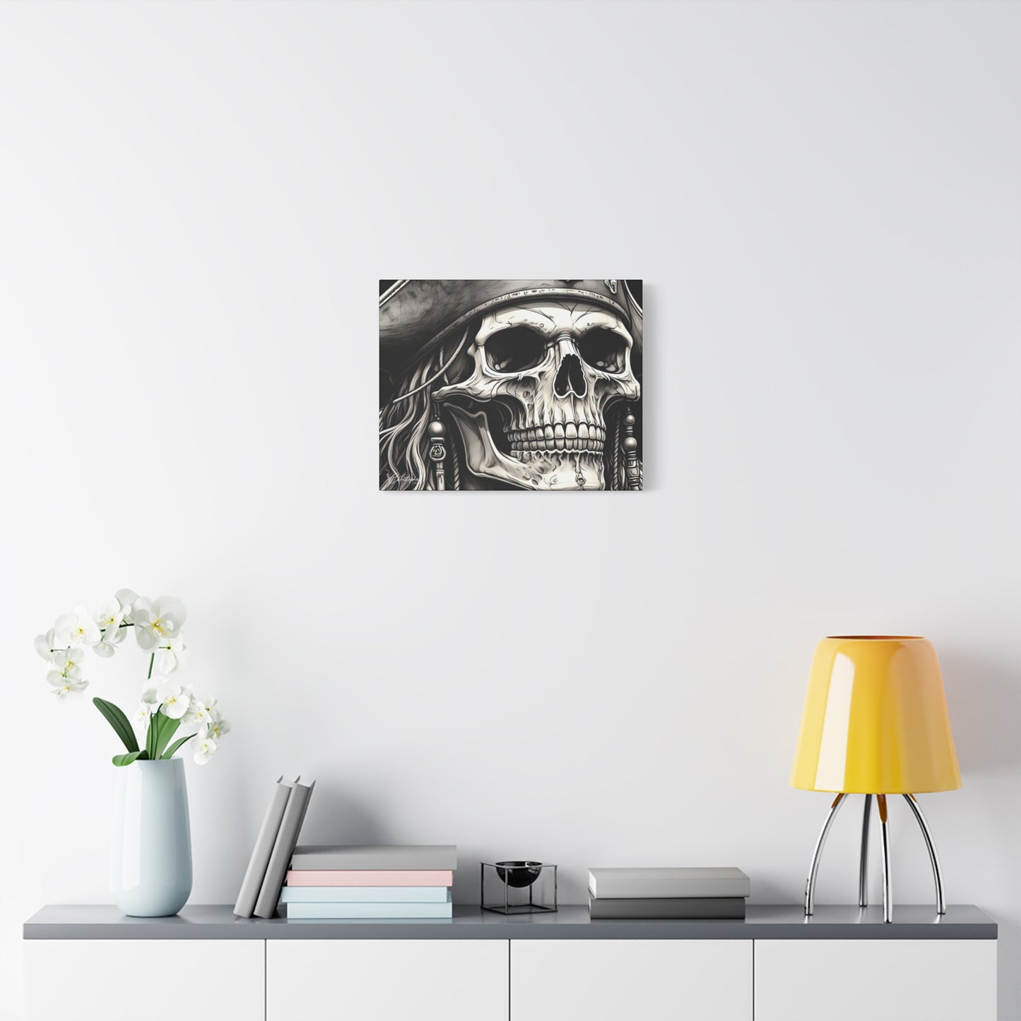 Pirate Skull Canvas Art - Edgy Gothic Decor, Wall Art for Halloween, Gothic Home Decor, Pirate Theme, Gift for Him