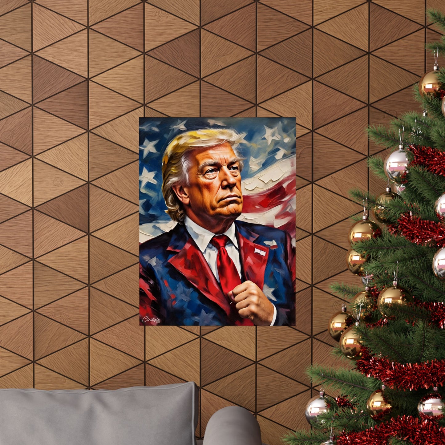 Patriotic Matte Vertical Poster | Political Wall Art, Home Décor, Trump Artwork, Gift for Supporters, Unique Collectible