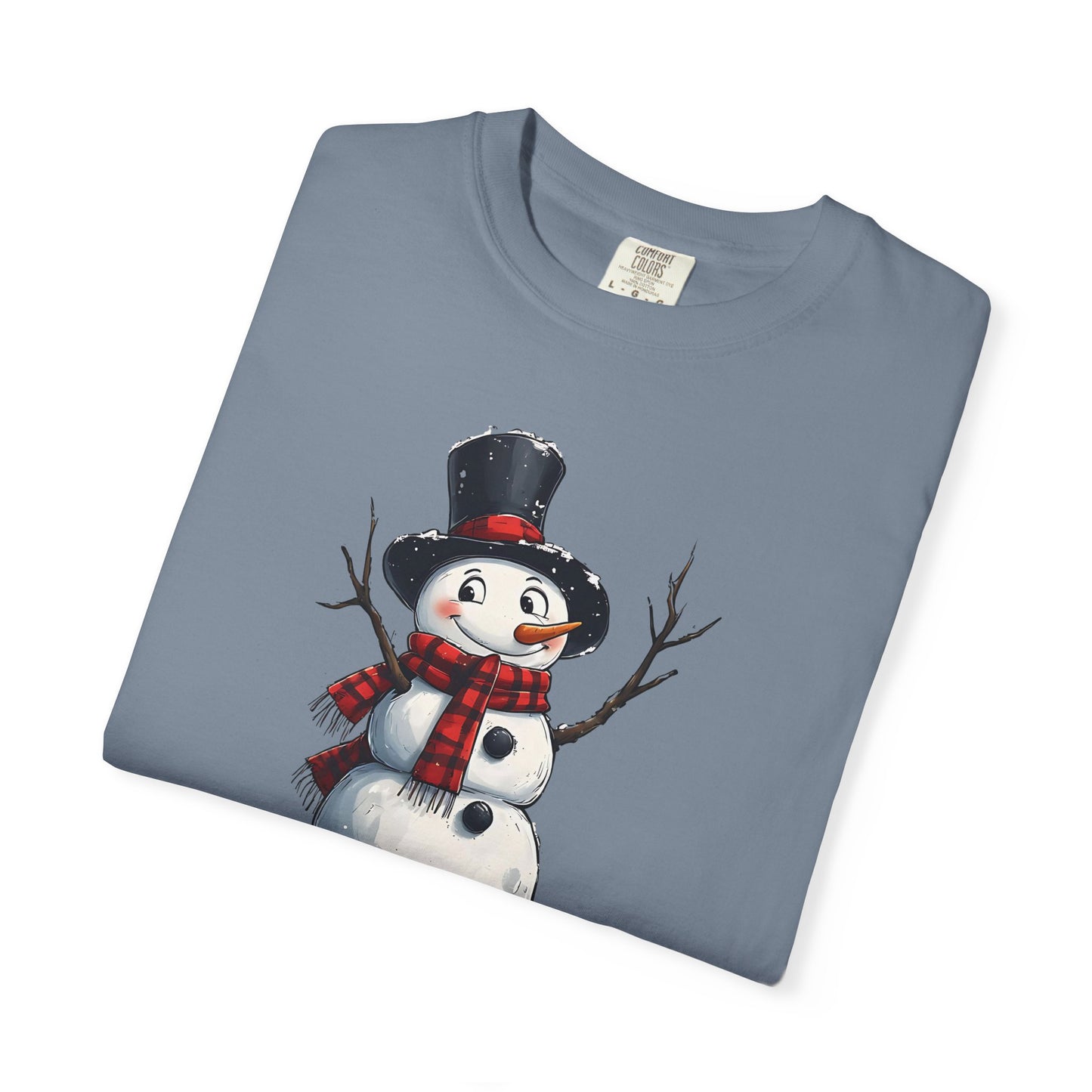 Snowman Tee — Cute Vintage Snowman with Scarf & Top Hat Holiday T-Shirt