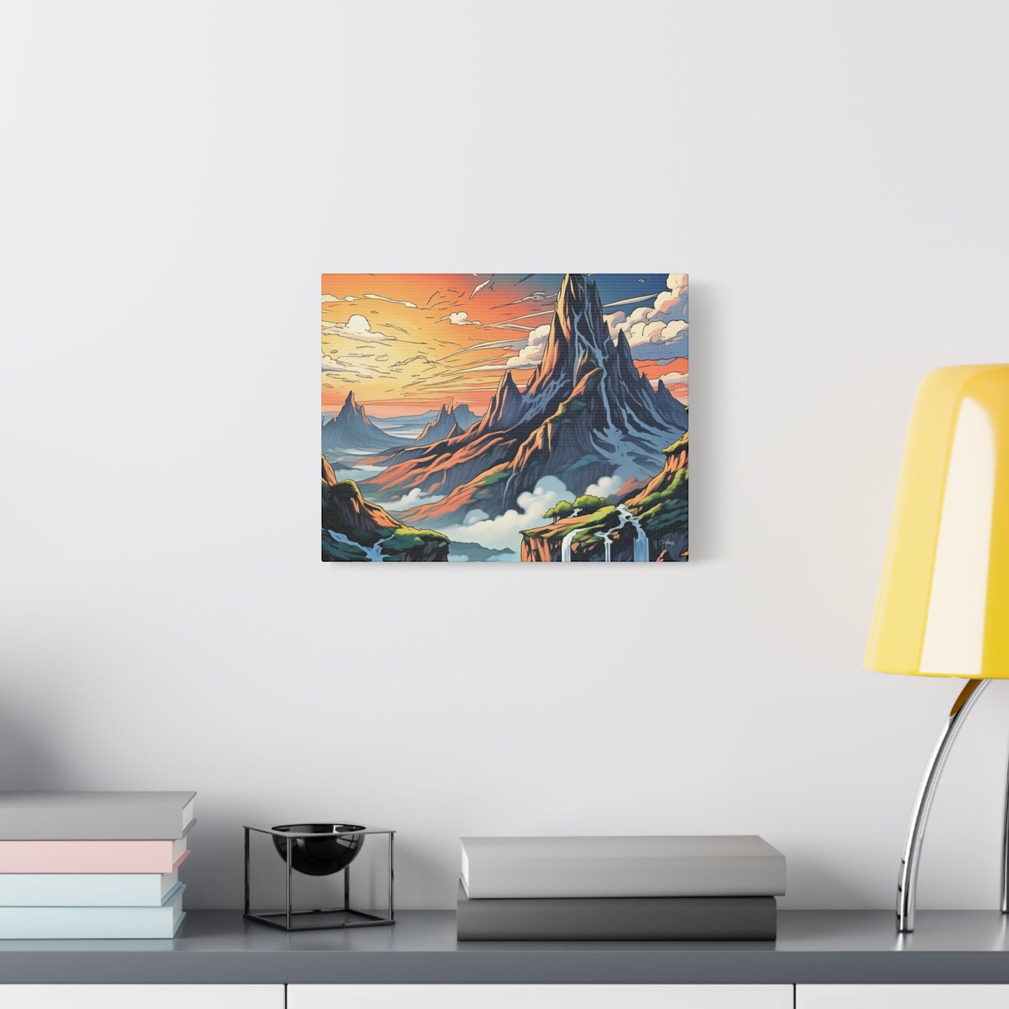 Stretched Canvas Art Print, Mountain Sunrise Landscape Decor, Wall Art for Home, Gift for Nature Lovers, Perfect for Living Room, [...]
