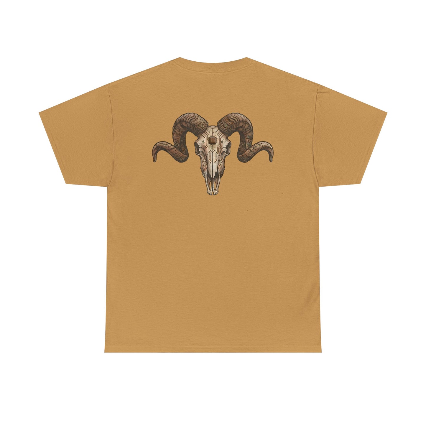 Ram Skull Graphic Tee Double Sided no background on the Back — Christmas Valley, Oregon Vintage Western T-Shirt