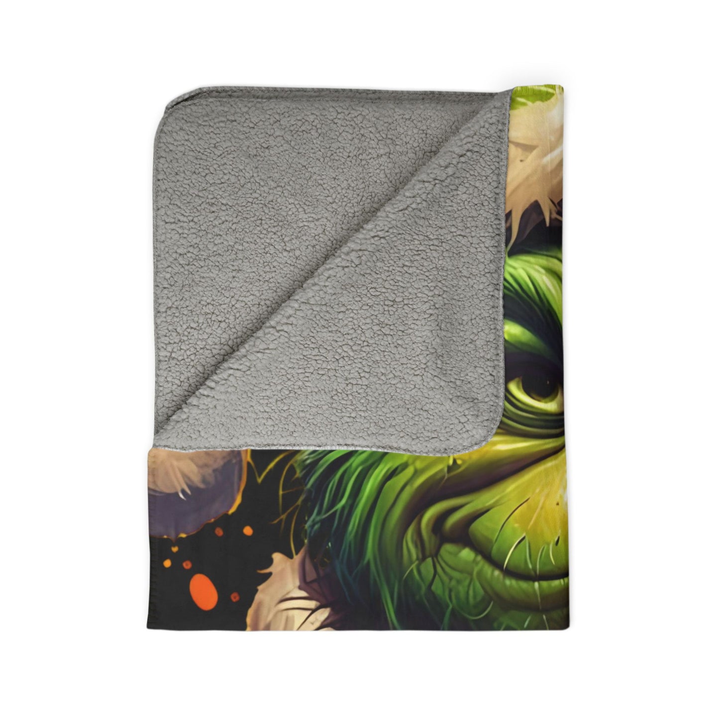 Grinch Christmas Sherpa Blanket — Cozy Holiday Fleece Throw