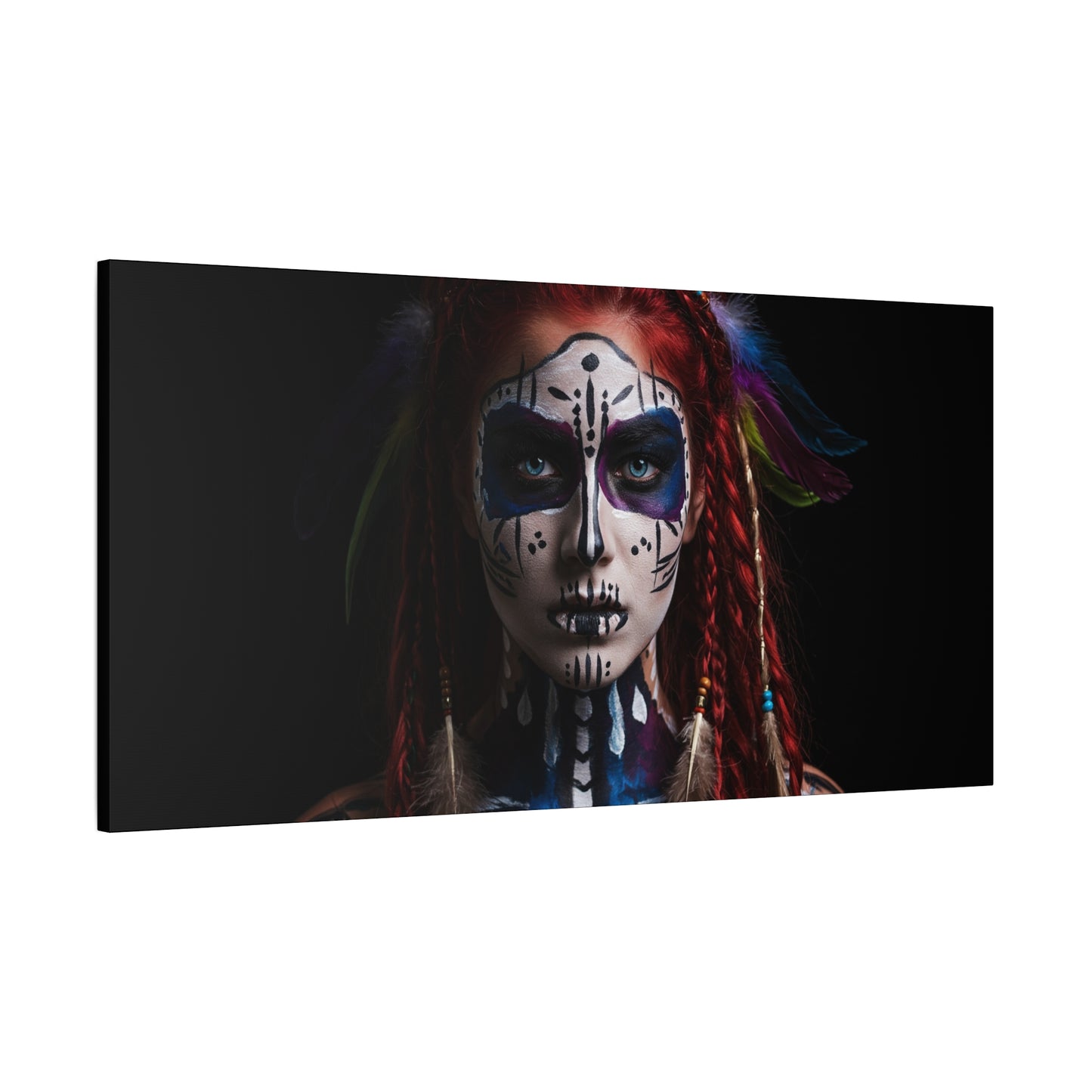 Colorful Tribal Art Canvas Print - Bohemian Home Decor