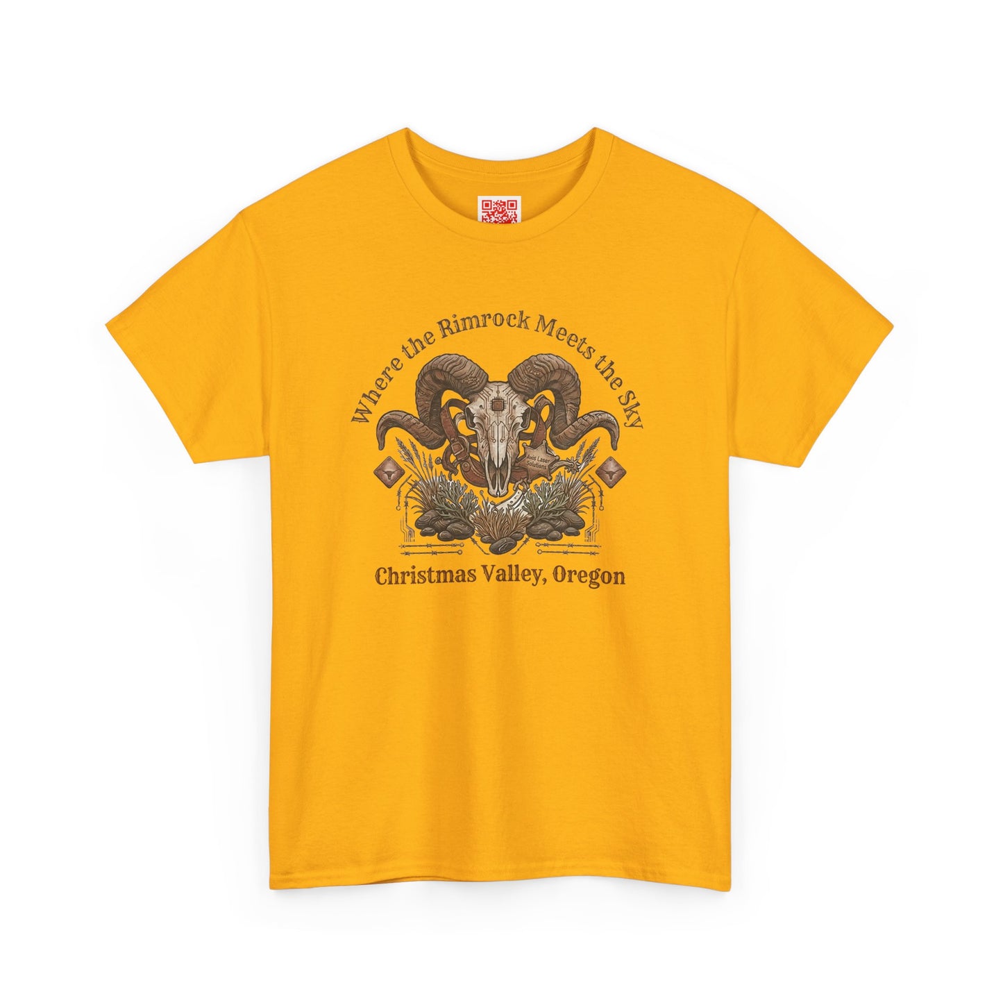 Ram Skull Graphic Tee Double Sided — 'Chestnut Valley, Oregon' Vintage Occult Shirt