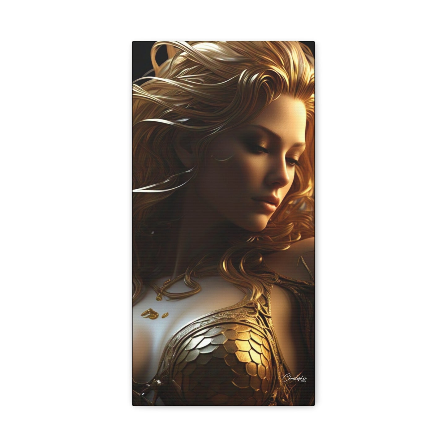 Fantasy Art Canvas Print - Serpent Goddess Home Decor