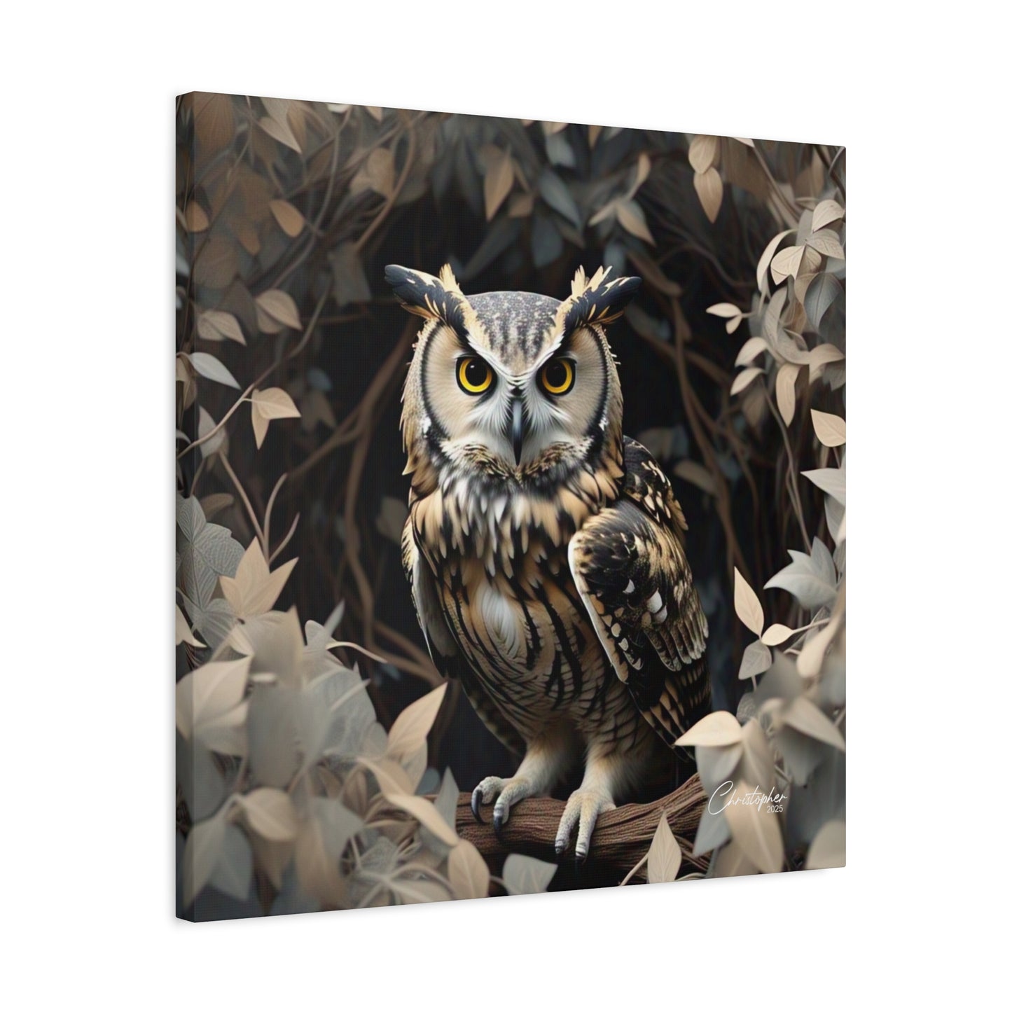 Realistic Owl Canvas Art - Nature Wall Decor for Home & Office