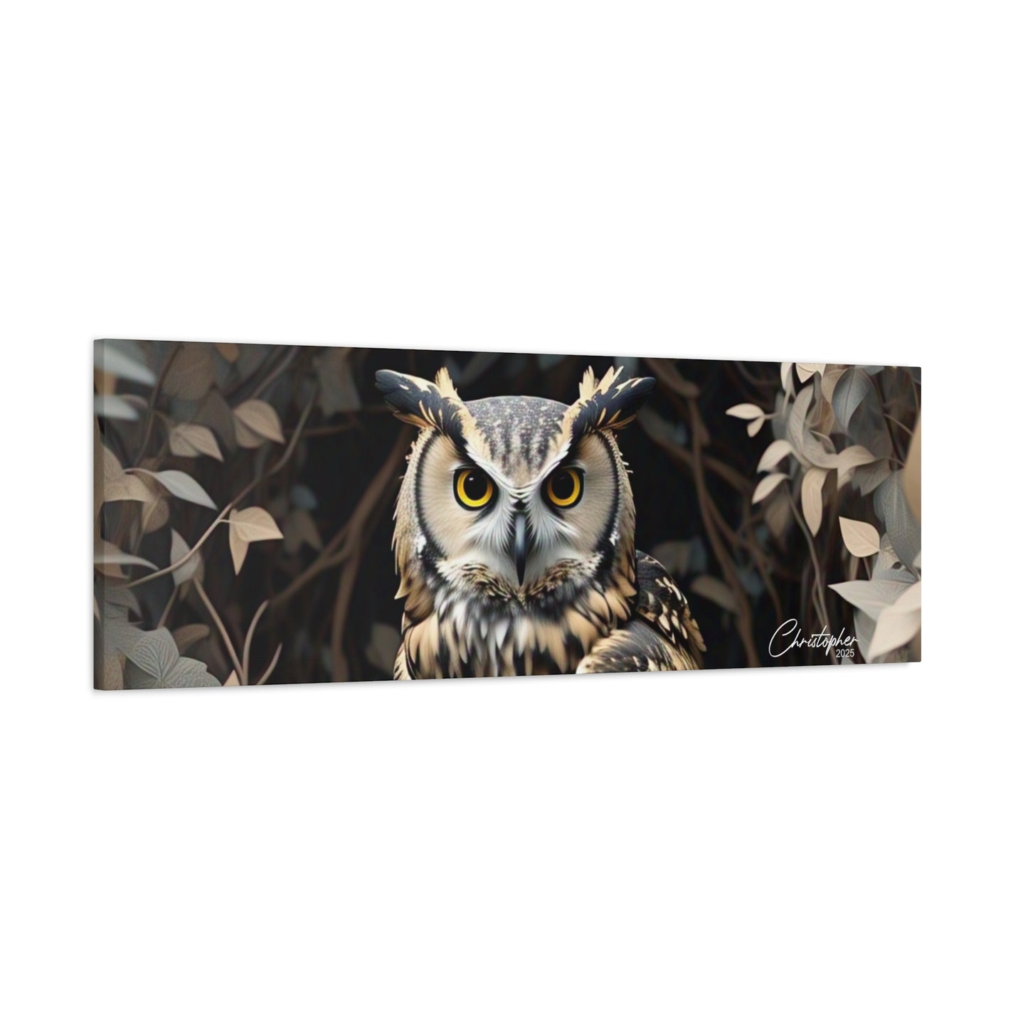 Realistic Owl Canvas Art - Nature Wall Decor for Home & Office