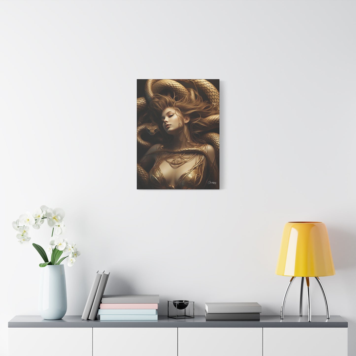 Goddess of Serpents Canvas Art - Stretched Matte Wall Decor