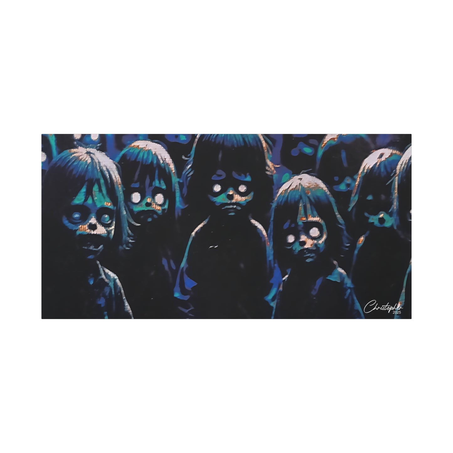 Original Laser Engraved Art, Full Wrapped Edges, Matte Canvas, Stretched, 1.25"