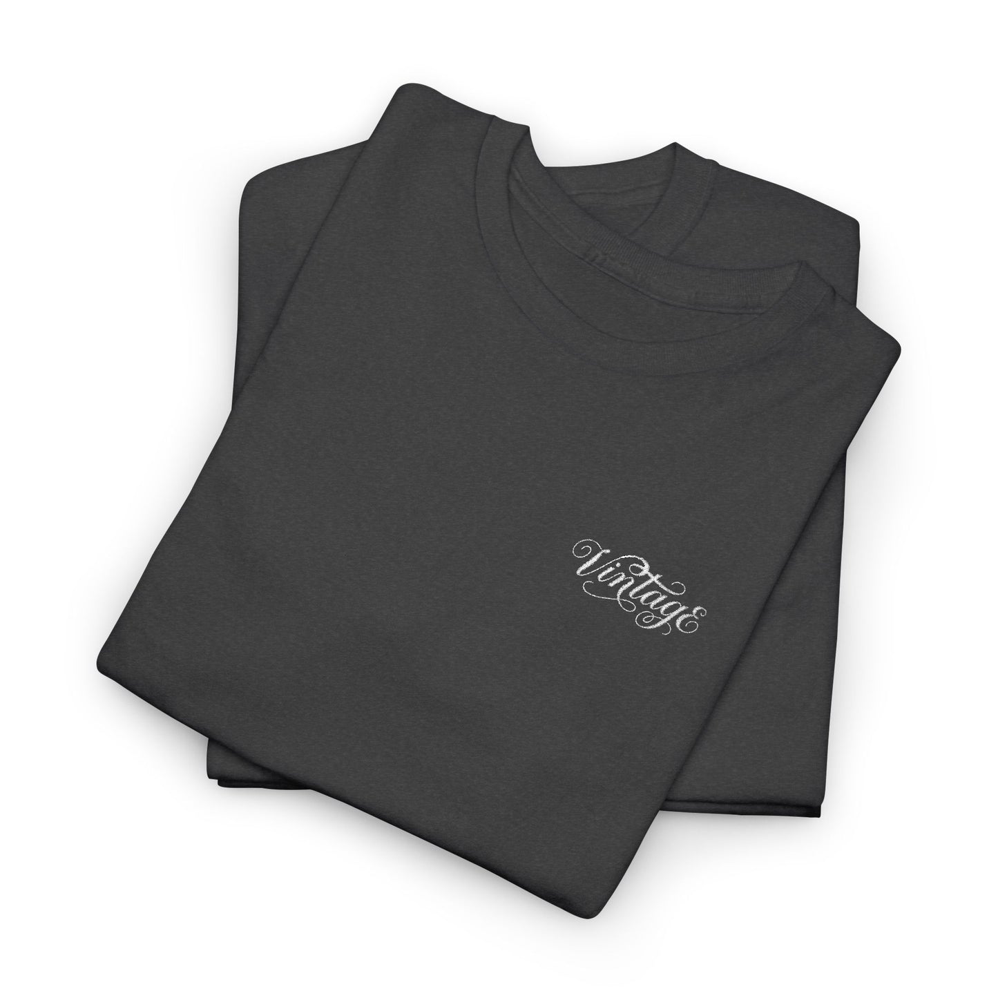 T-Shirt — Vintage in White Chest Logo Tee