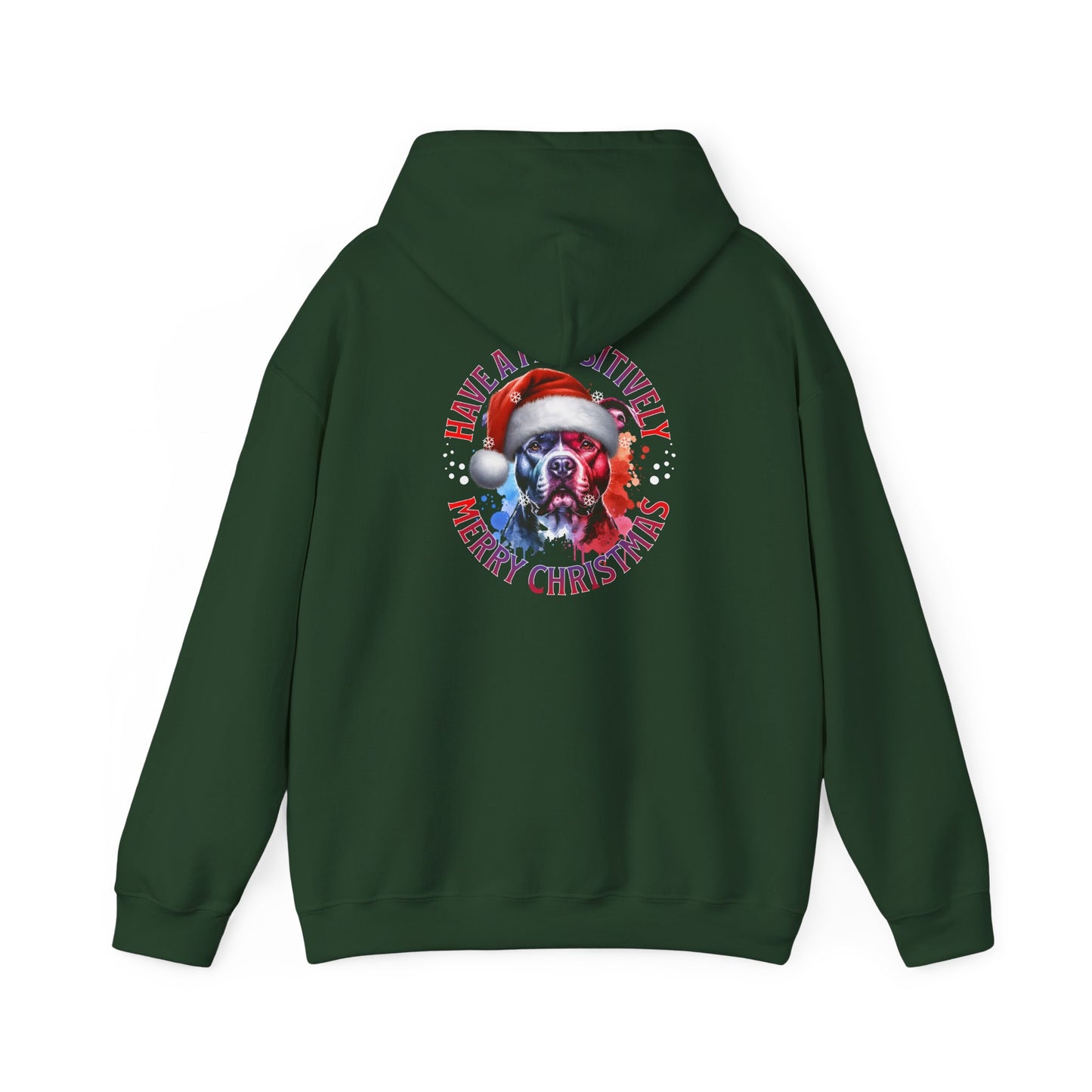 Christmas Pack Pit Bull Hoodie – "Have a Pawsitively Merry Christmas" Festive Sweatshirt