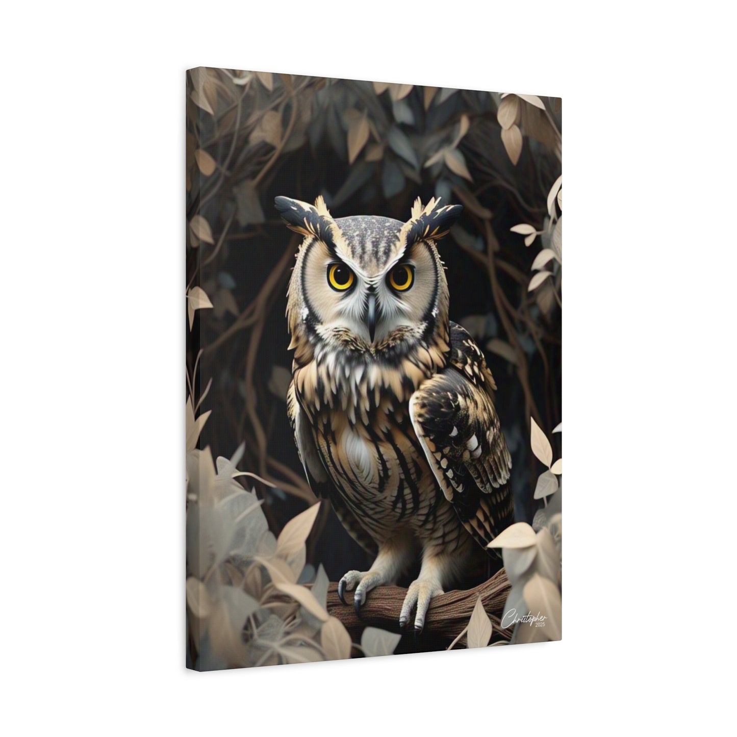 Realistic Owl Canvas Art - Nature Wall Decor for Home & Office
