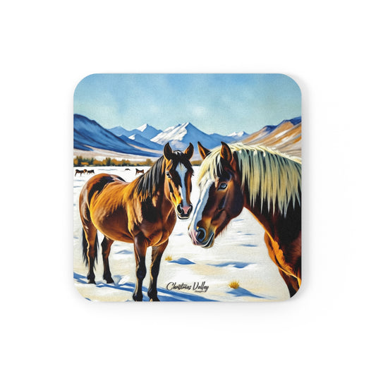 Christmas Valley themed Cork Coaster Set - Rustic Home Decor, Gift for Equestrians, Nature Lover Accessories, Unique Drinkware, Personal Touch [...]