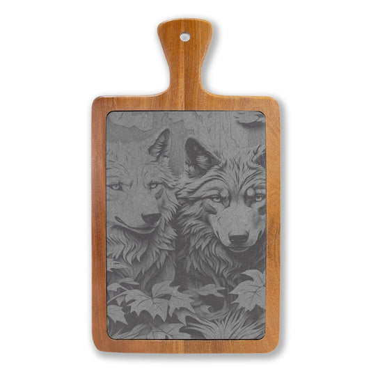 Engraved Wolf Charcuterie Board