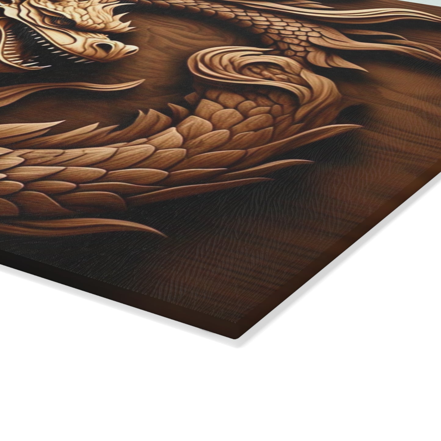 Dragon Design Glass Cutting Board - Kitchen Art, Gift for Chefs, Housewarming Essential, Unique Home Decor, Culinary Gift