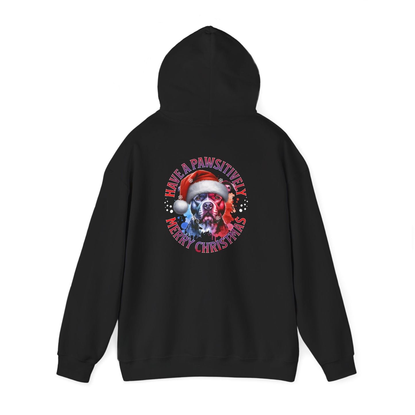 Christmas Pack Pit Bull Hoodie – "Have a Pawsitively Merry Christmas" Festive Sweatshirt