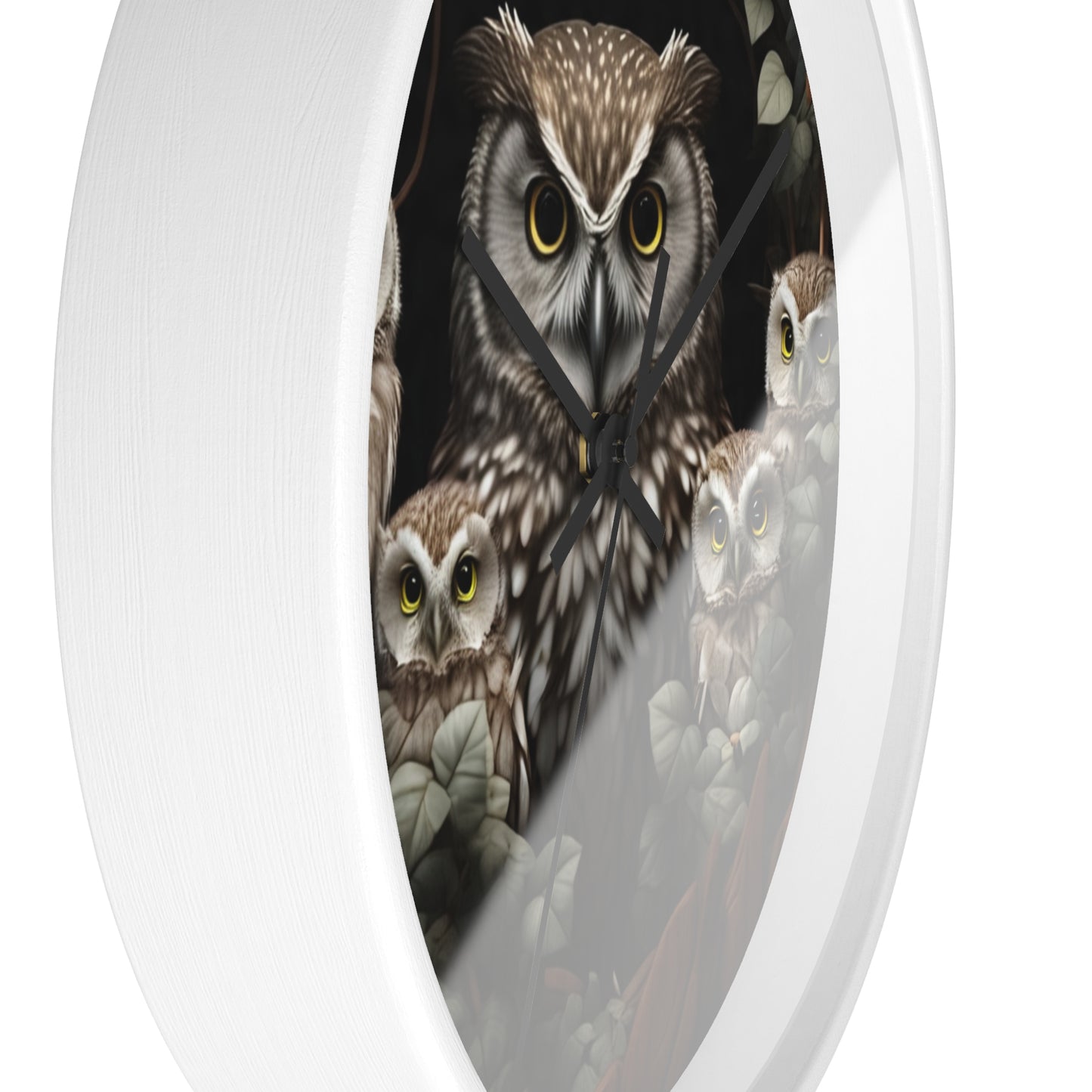 Charming Owl Family Wall Clock, Cute Owl Decor, Nature Lover Gift, Woodland Home Decor, Perfect for Kids Rooms or Bird Enthusiasts