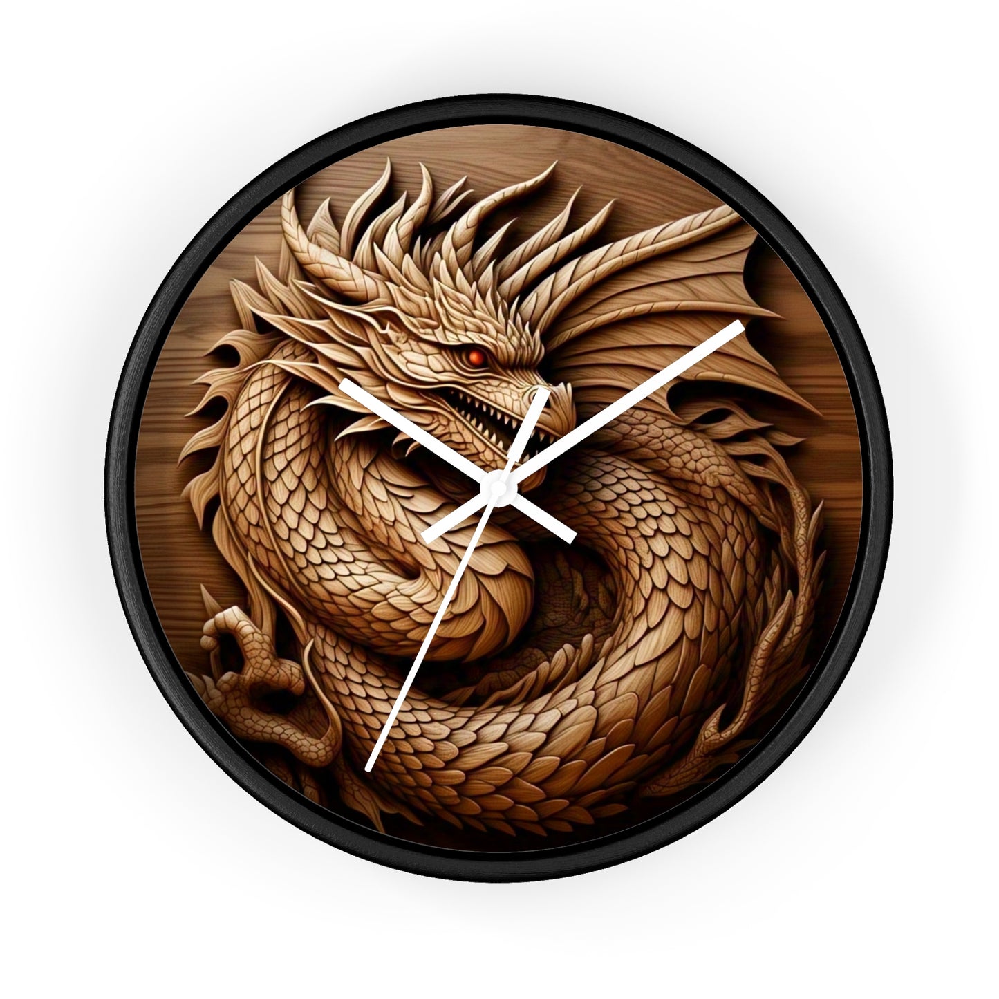 Dragon Art Wall Clock, Unique Home Decor, Fantasy Gift, Asian Inspiration, Timeless Wall Art