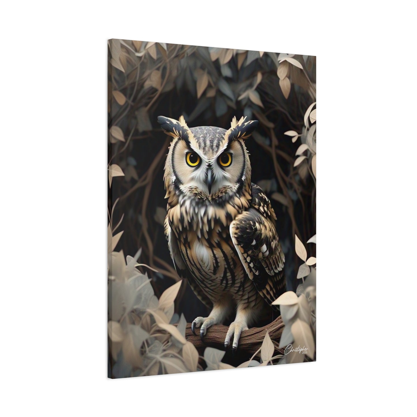 Realistic Owl Canvas Art - Nature Wall Decor for Home & Office