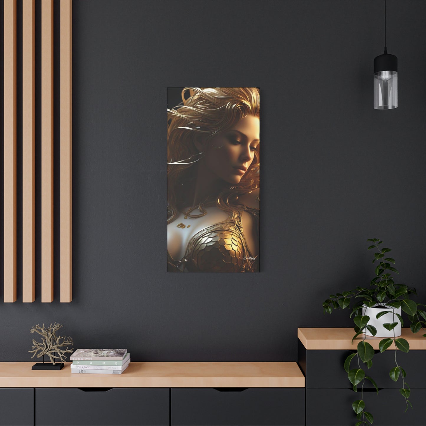 Fantasy Art Canvas Print - Serpent Goddess Home Decor