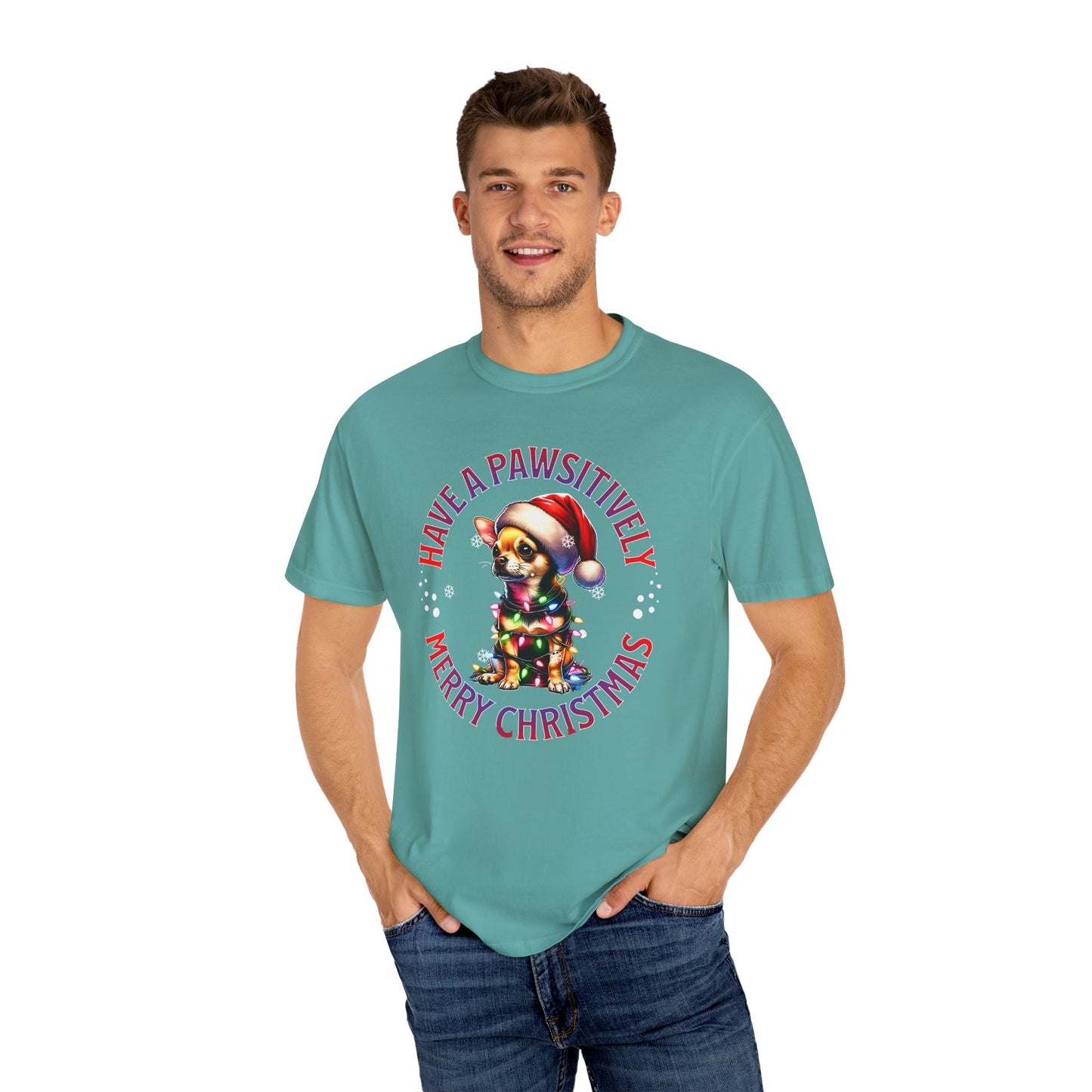 Christmas Puppy T-Shirt — “Have a Pawsitively Merry Christmas” Holiday Tee