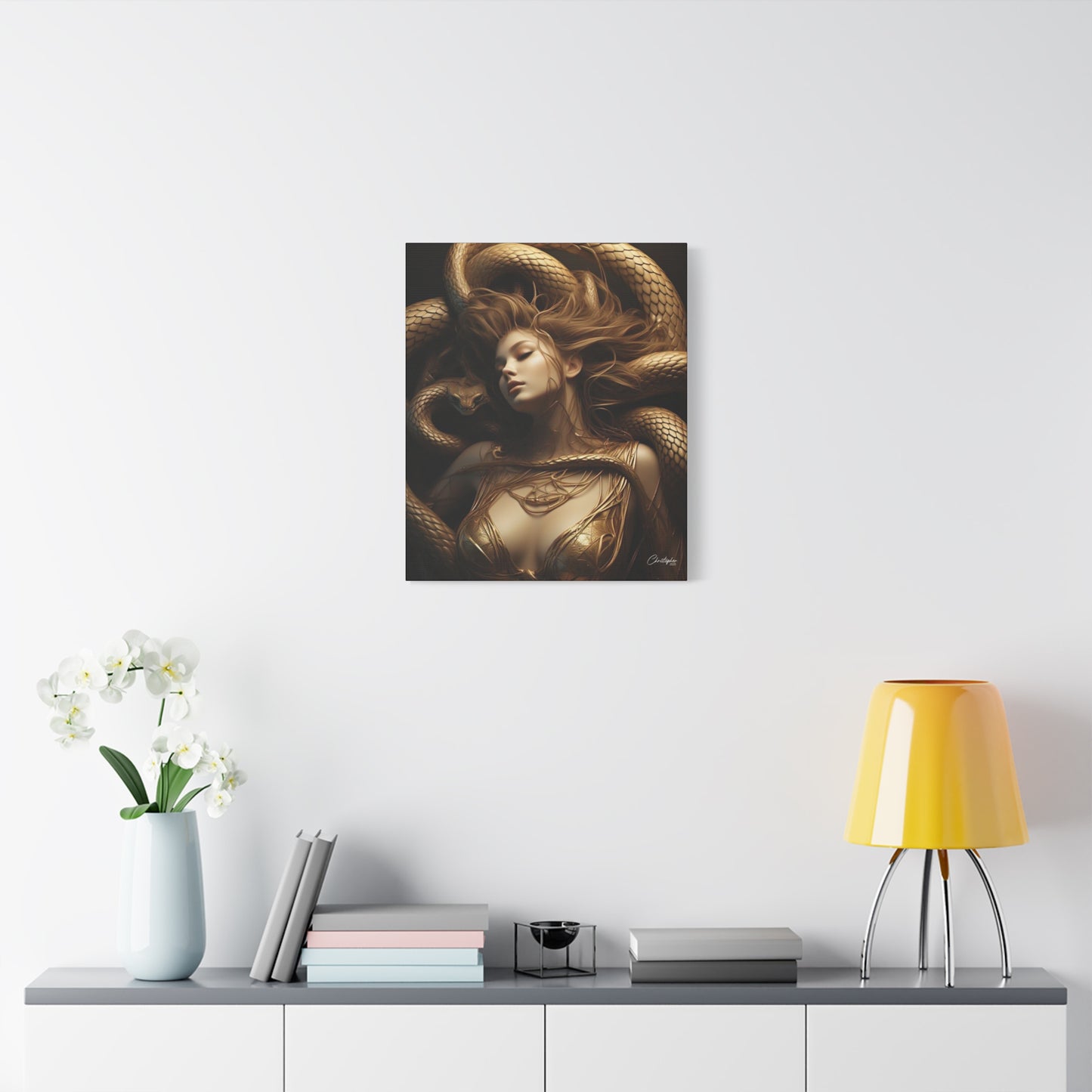 Goddess of Serpents Canvas Art - Stretched Matte Wall Decor