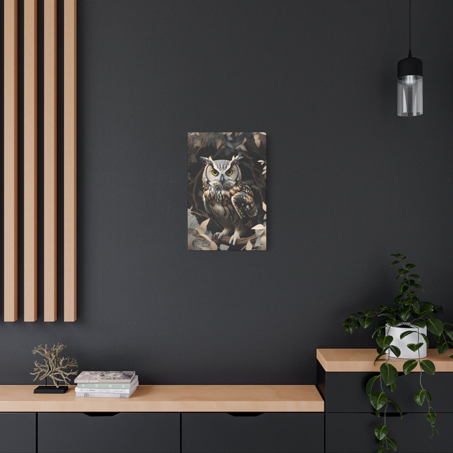 Realistic Owl Canvas Art - Nature Wall Decor for Home & Office