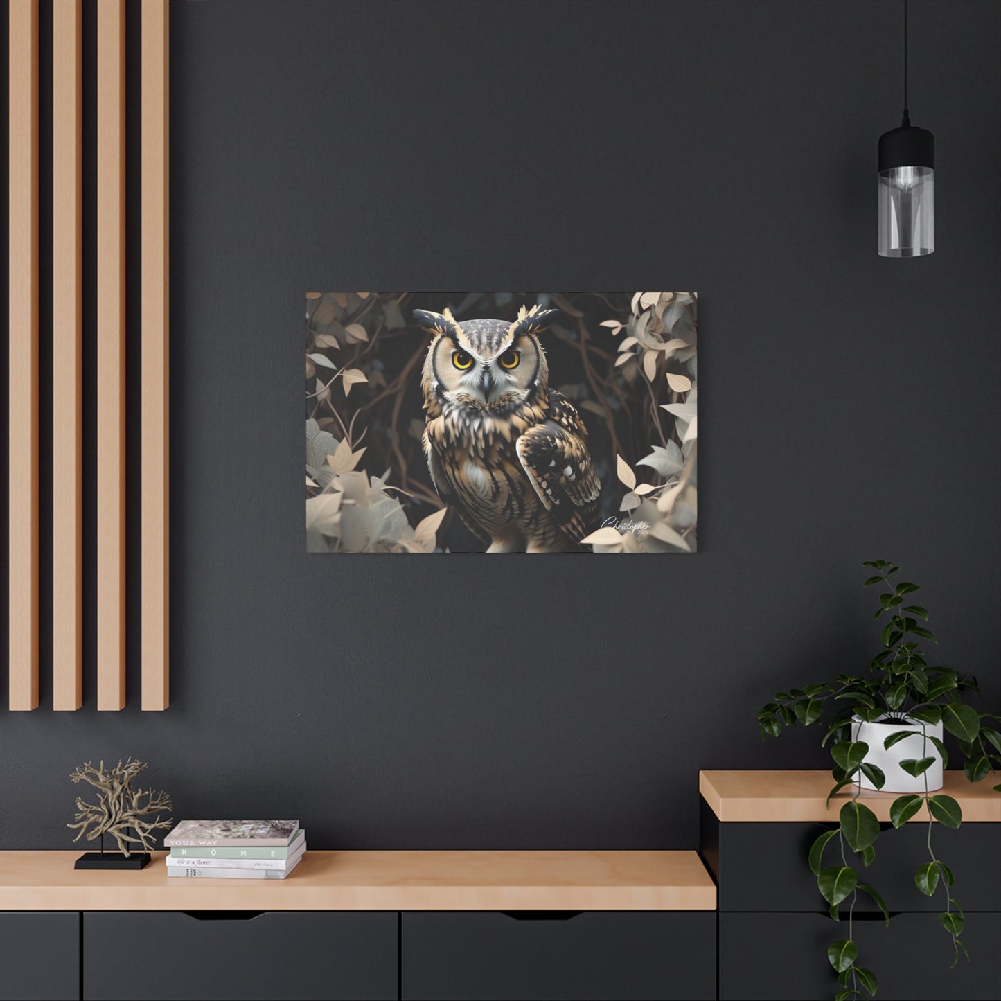 Realistic Owl Canvas Art - Nature Wall Decor for Home & Office